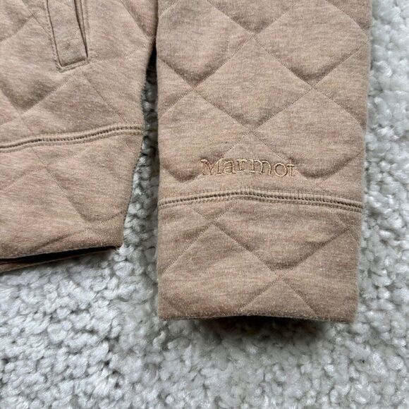 Marmot Roice Pullover Long Sleeve Sweatshirt Tan Light Brown - Picture 5 of 9